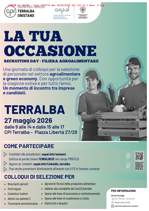 Recruiting Day - Filiera Agroalimentare