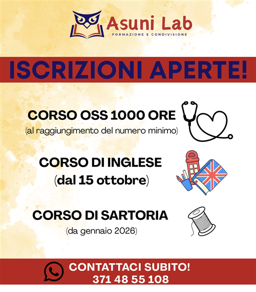 Asuni Lab - corsi in attivazione